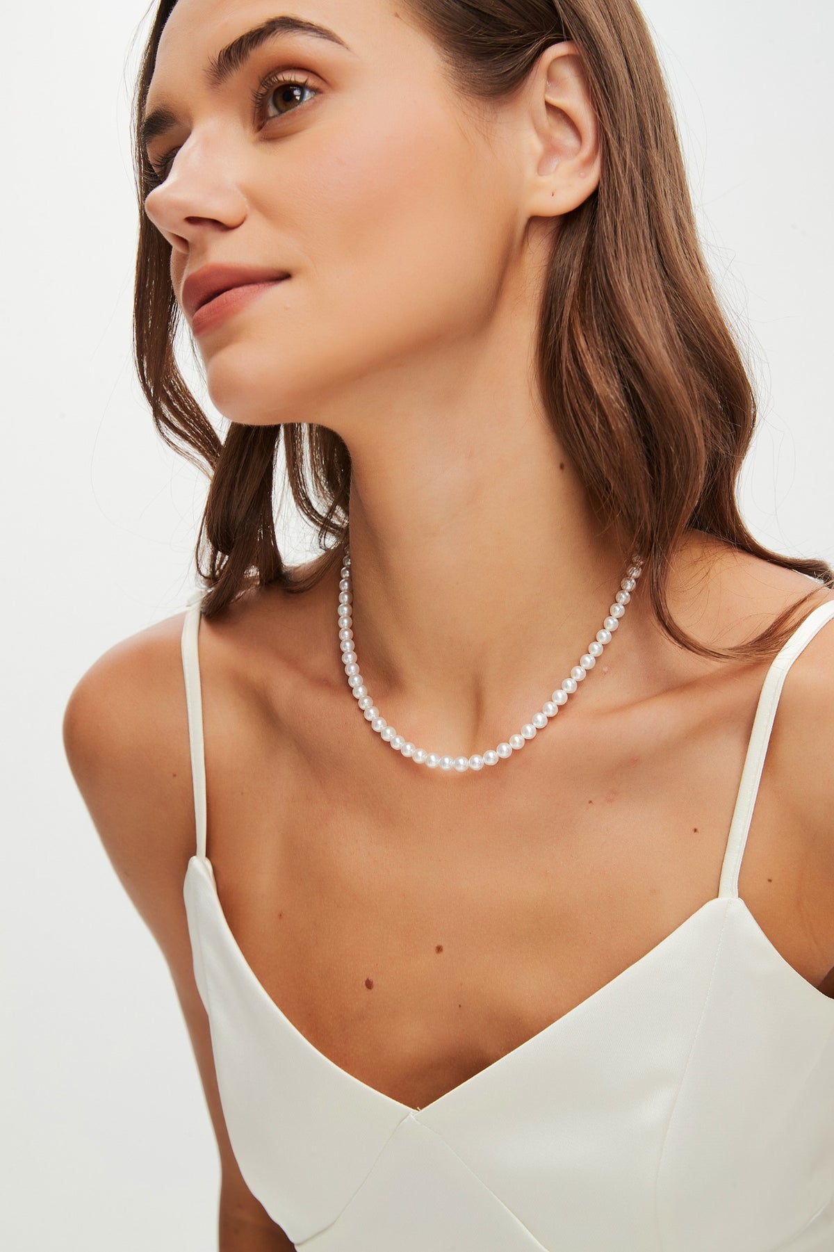 Aurora Five-Star Freshwater Pearl Strand Necklace, 5–6 mm